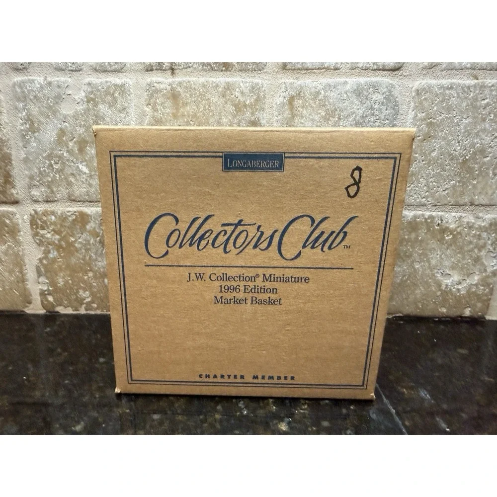 NEW 1996 Longaberger Market Basket J.W.‎ Collection Miniature Collectors Club